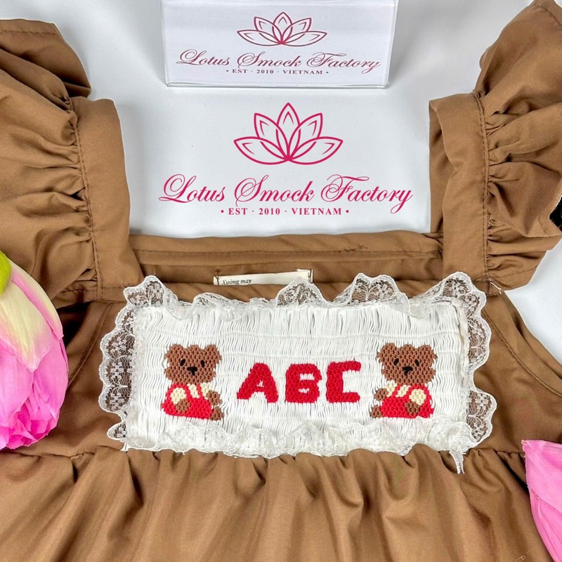 Brown Dress Wholesale Smocked Clothing