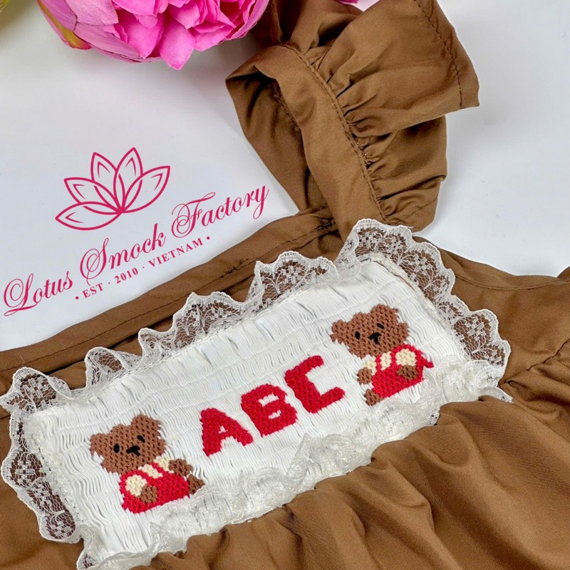 Brown Dress Wholesale Smocked Clothing
