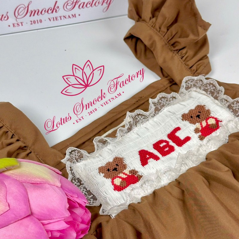 Brown Dress Wholesale Smocked Clothing