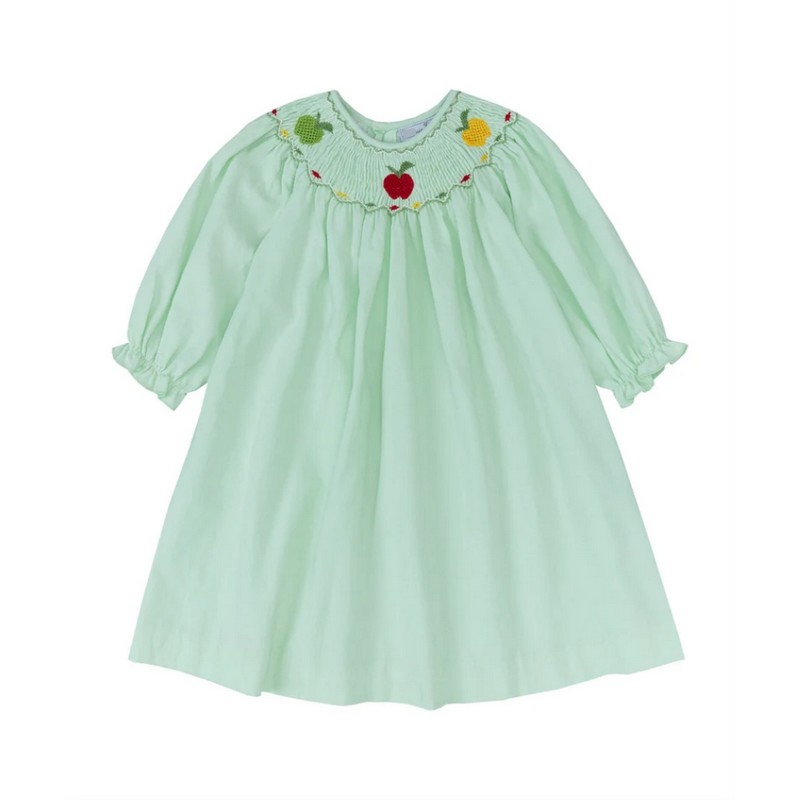 Apple Green Bishop Dress Wholesale Smocked Clothing