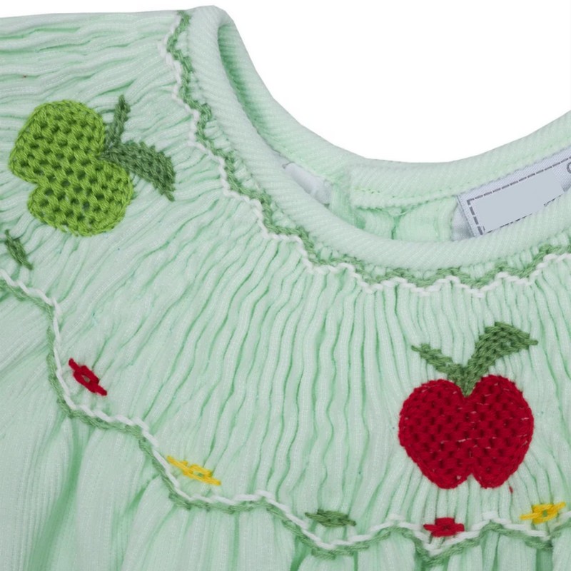 Apple Green Bishop Dress Wholesale Smocked Clothing
