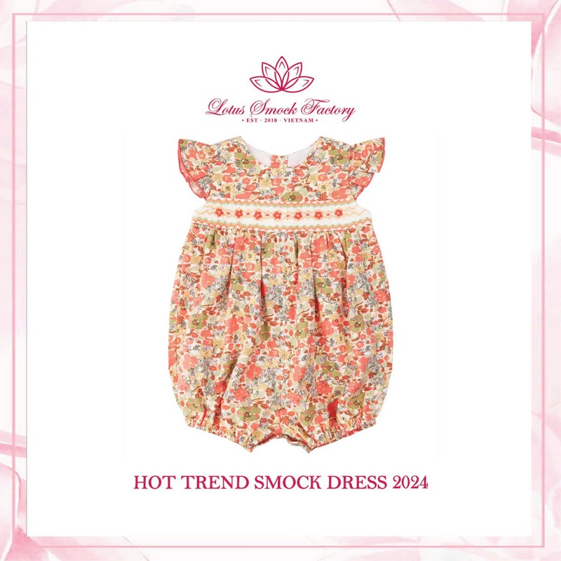 Autumn Floral Bubble Wholesale Smocked Clothing