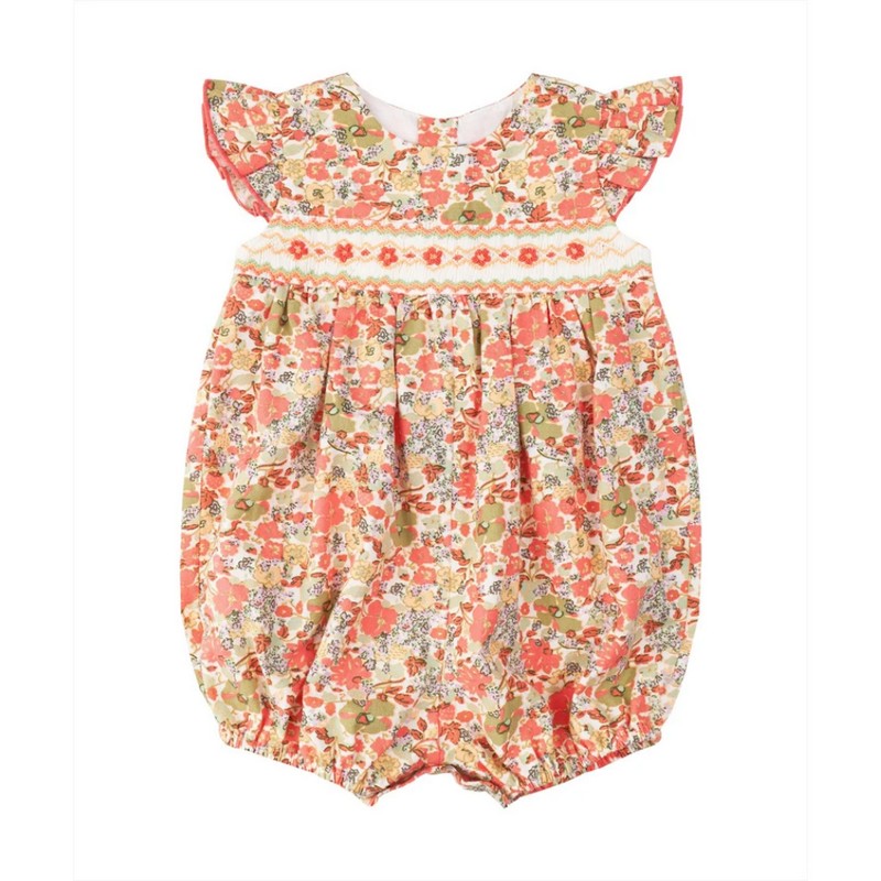 Autumn Floral Bubble Wholesale Smocked Clothing