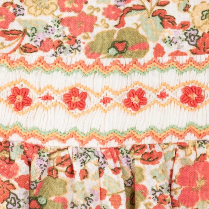 Autumn Floral Bubble Wholesale Smocked Clothing