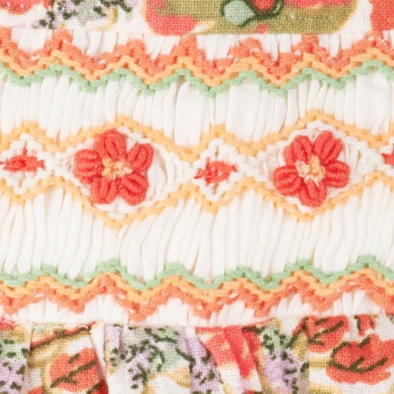 Autumn Floral Bubble Wholesale Smocked Clothing