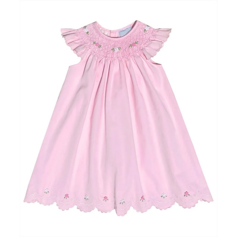 Blush Pink Bishop Dress Wholesale Smocked Clothing