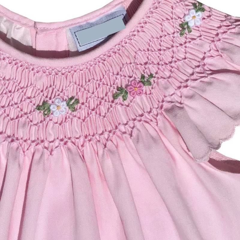 Blush Pink Bishop Dress Wholesale Smocked Clothing