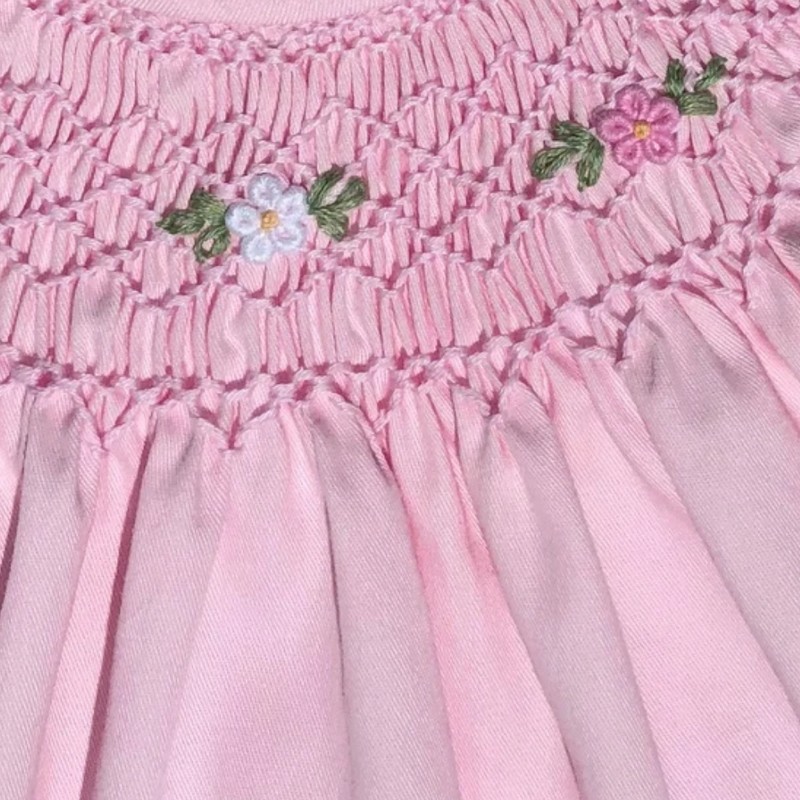 Blush Pink Bishop Dress Wholesale Smocked Clothing