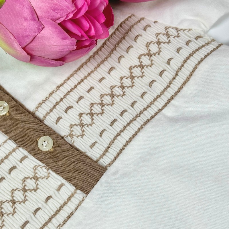 Brown Outfit Wholesale Smocked Clothing