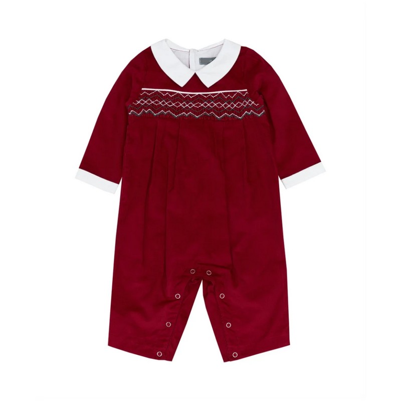 Christmas Themed Romper Wholesale Smocked Clothing