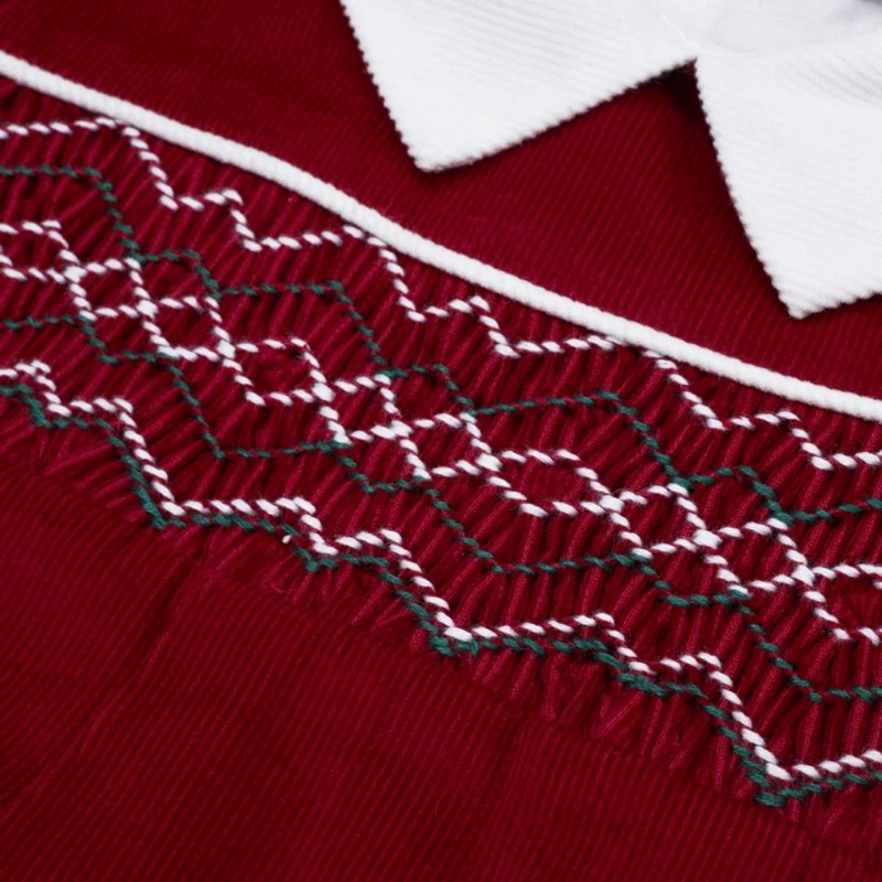 Christmas Themed Romper Wholesale Smocked Clothing