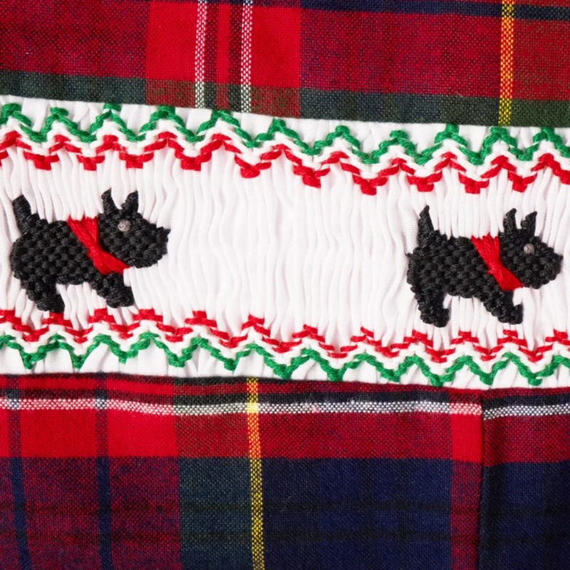 Cute Dog Longall Wholesale Smocked Clothing