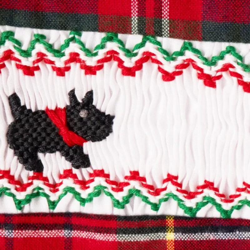 Cute Dog Longall Wholesale Smocked Clothing