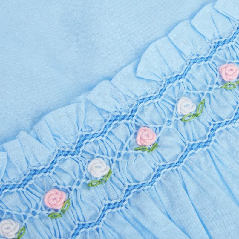 Light Blue Bubble Dress Wholesale Smocked Clothing