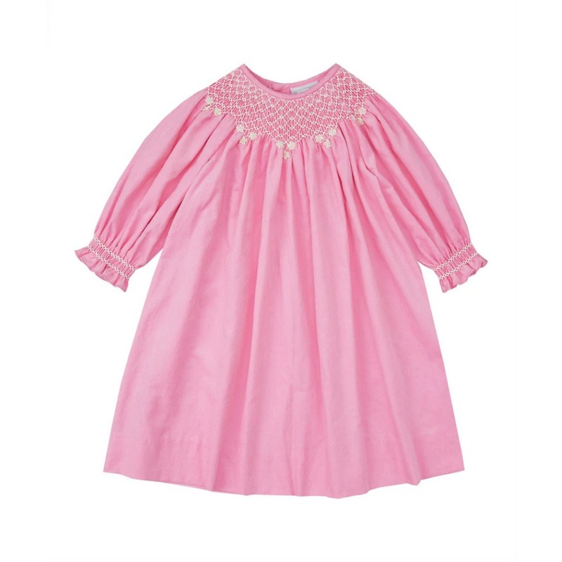 Pink Bishop Dress Wholesale Smocked Clothing