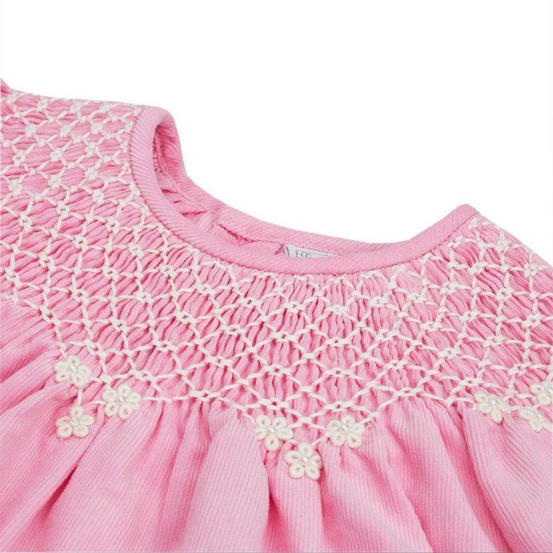 Pink Bishop Dress Wholesale Smocked Clothing