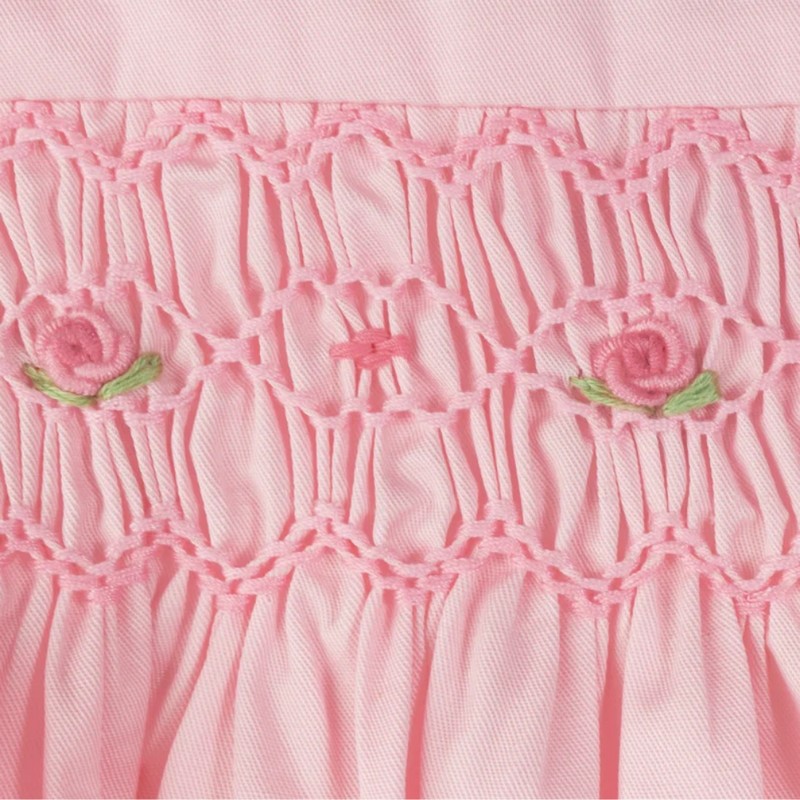 Pink Rose Bubble Wholesale Smocked Clothing
