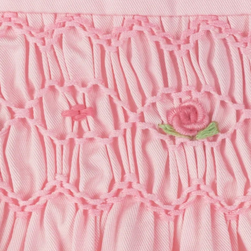 Pink Rose Bubble Wholesale Smocked Clothing