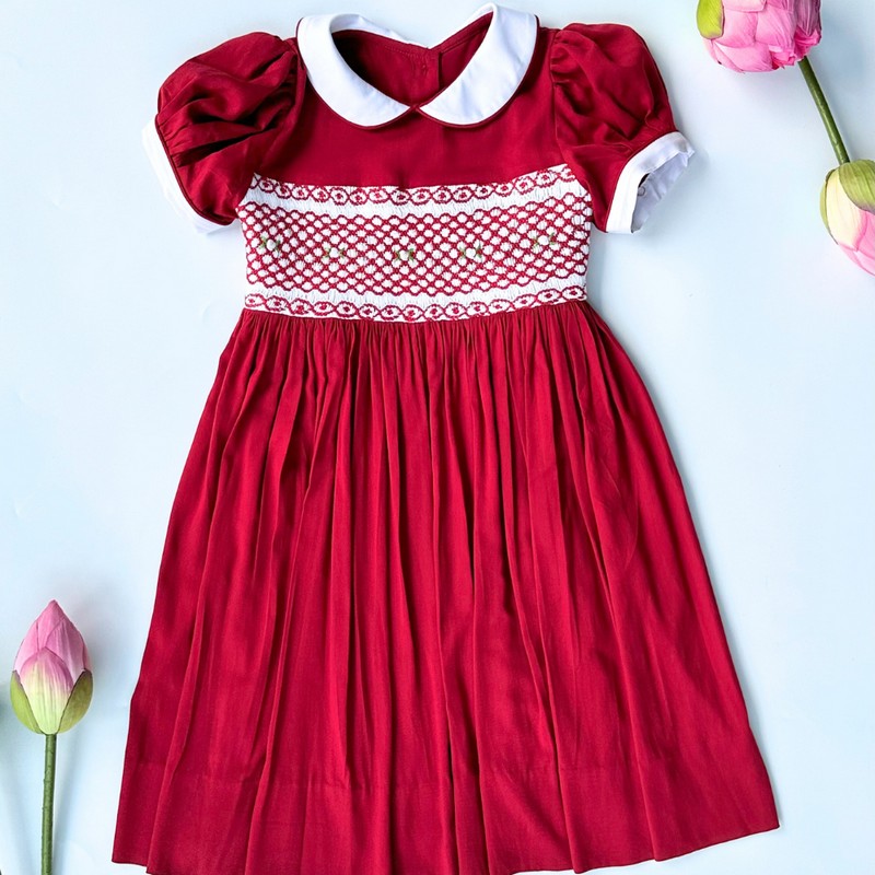 Red Dress Wholesale Smocked Clothing