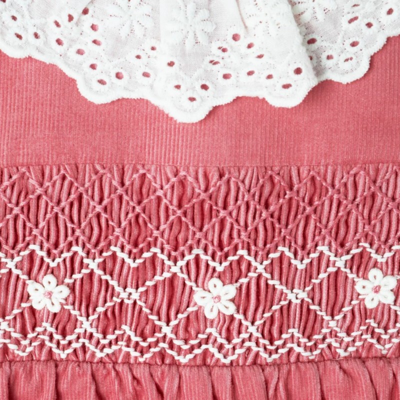 Red Orange Romper Wholesale Smocked Clothing