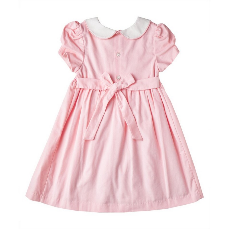 Salmon Pink Dress Wholesale Smocked Clothing