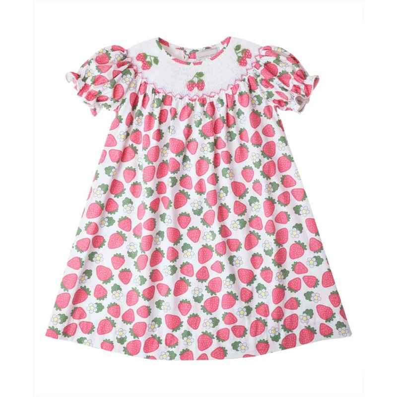 Strawberry Bishop Dress Wholesale Smocked Clothing