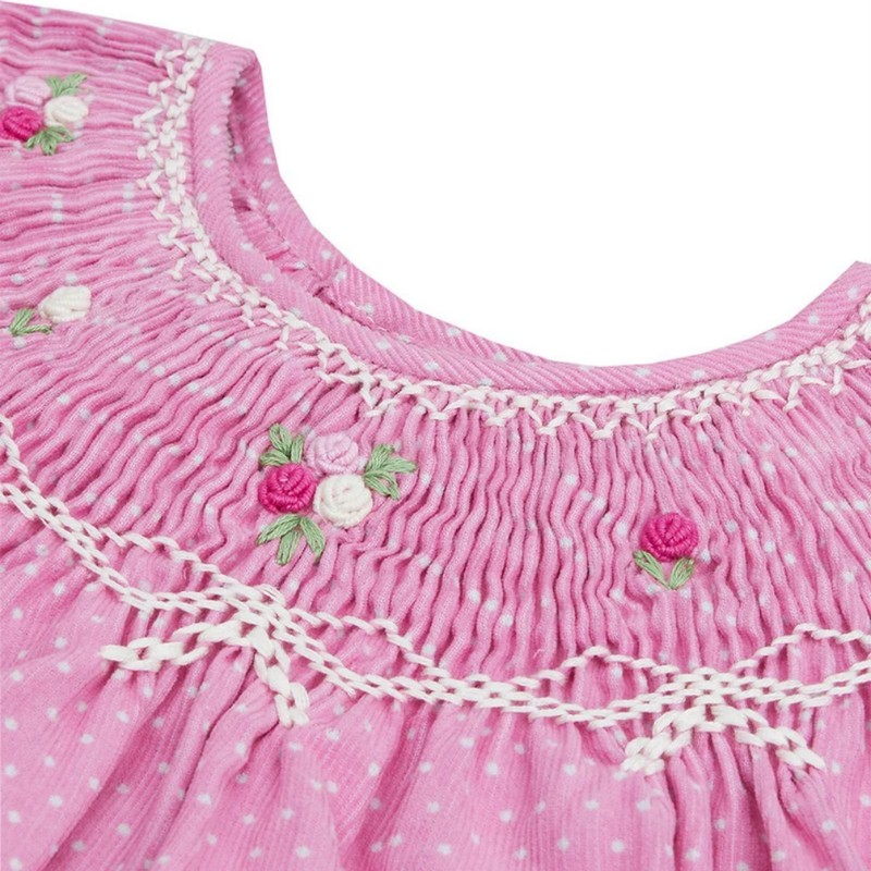 Taffy Pink Bishop Dress Wholesale Smocked Clothing