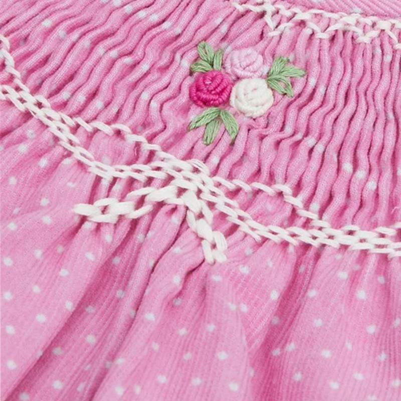 Taffy Pink Bishop Dress Wholesale Smocked Clothing