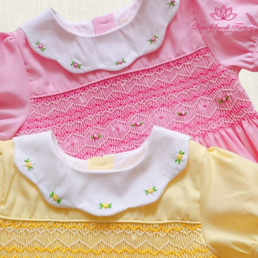 Blossom Smocked Twin Girl Dress Wholesale Smocked Clothing