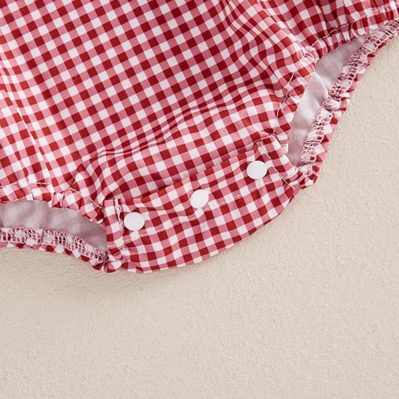 Checkered I LOVE MOM Bubble Wholesale Smocked Clothing