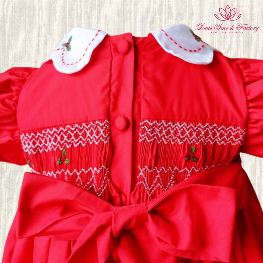 Cherry Classic Smocked Dress Wholesale Smocked Clothing