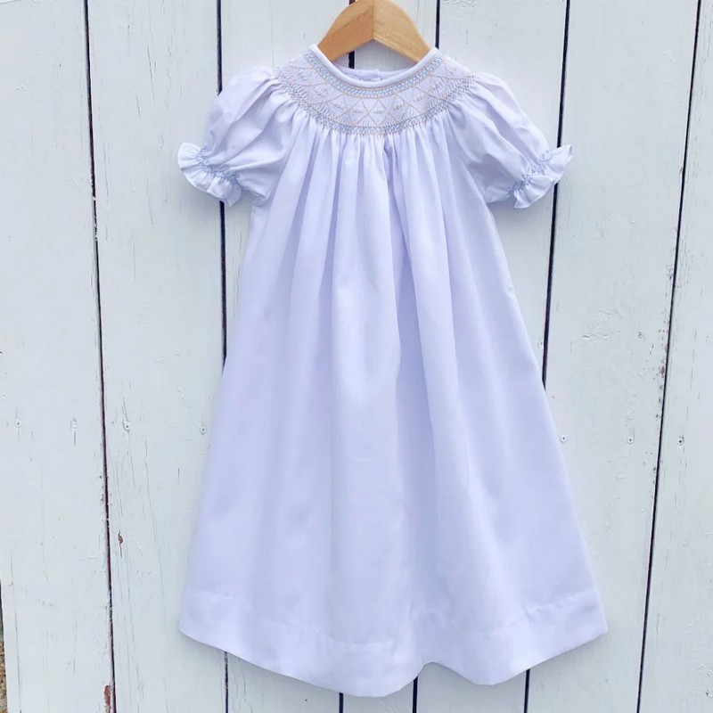 Easter Smocked Dress 2025 Geometric Smocked Dress Wholesale Smocked Clothing