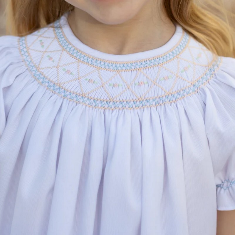 Easter Smocked Dress 2025 Geometric Smocked Dress Wholesale Smocked Clothing