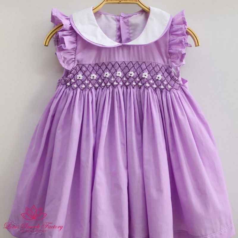 Easter Smocked Dress 2025 Purple Dress Wholesale Smocked Clothing
