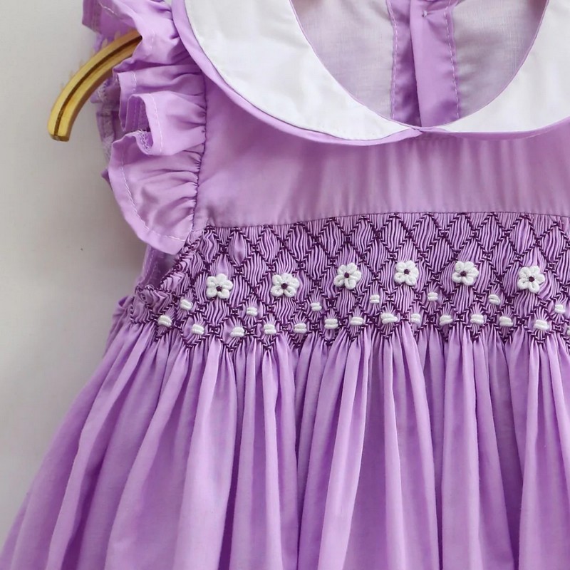 Easter Smocked Dress 2025 Purple Dress Wholesale Smocked Clothing