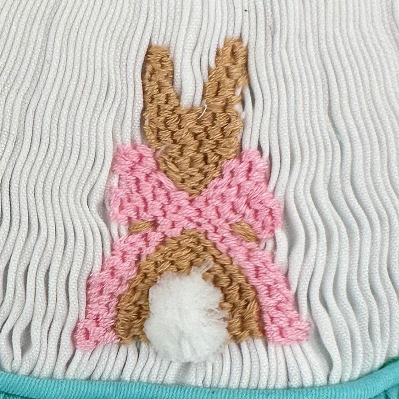 Easter Smocked Outfit 2026 Blue Bunny Bubble Wholesale Smocked Clothing