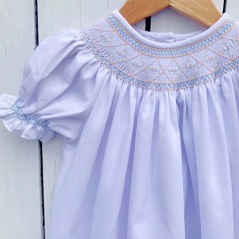 Easter Smocked Outfit 2026 Geometric Smocked Bubble Wholesale Smocked Clothing