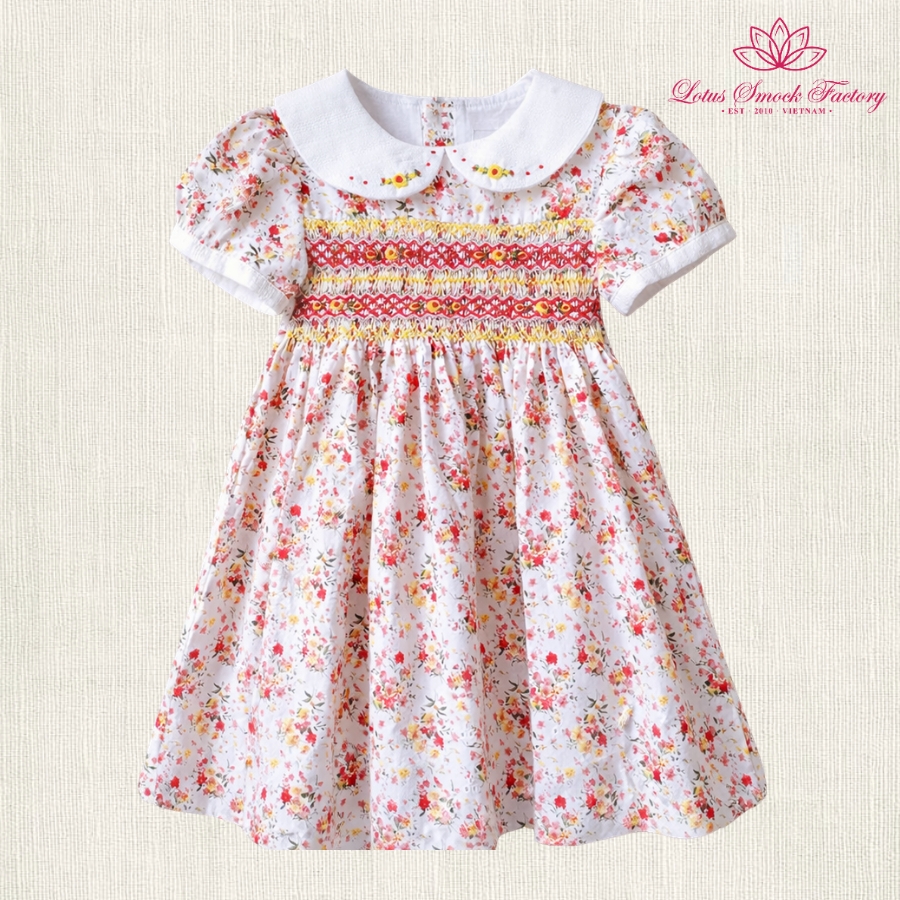 Floral Heirloom Smocked Dress Wholesale Smocked Clothing