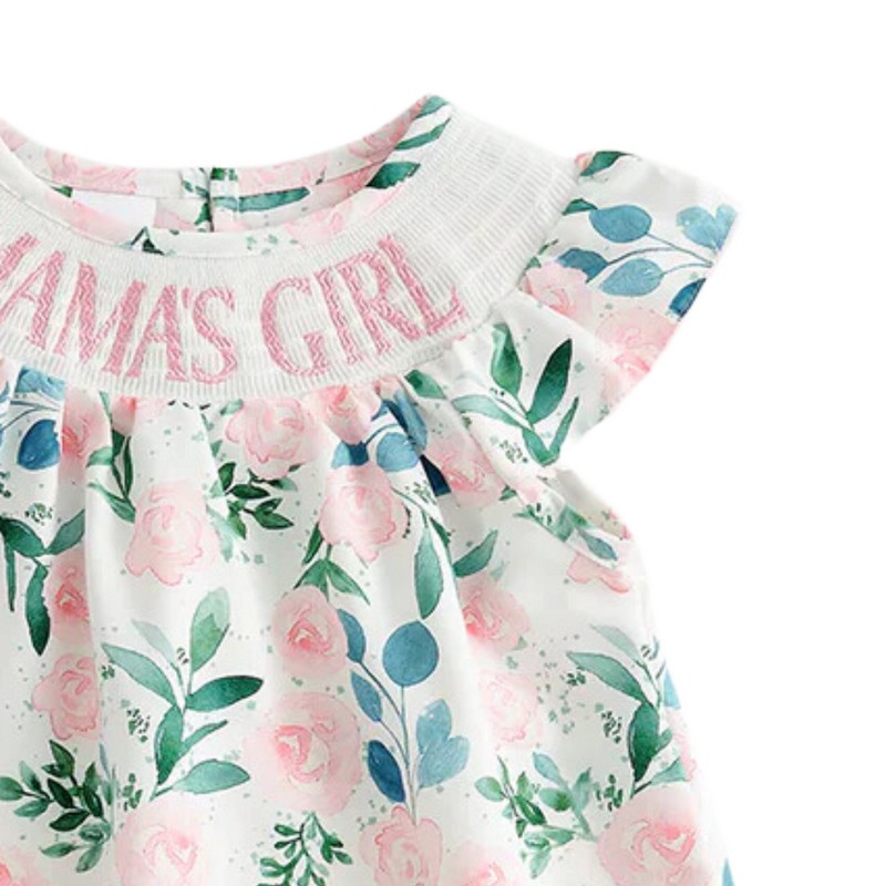 Floral MAMA GIRL Dress 2026 Wholesale Smocked Clothing