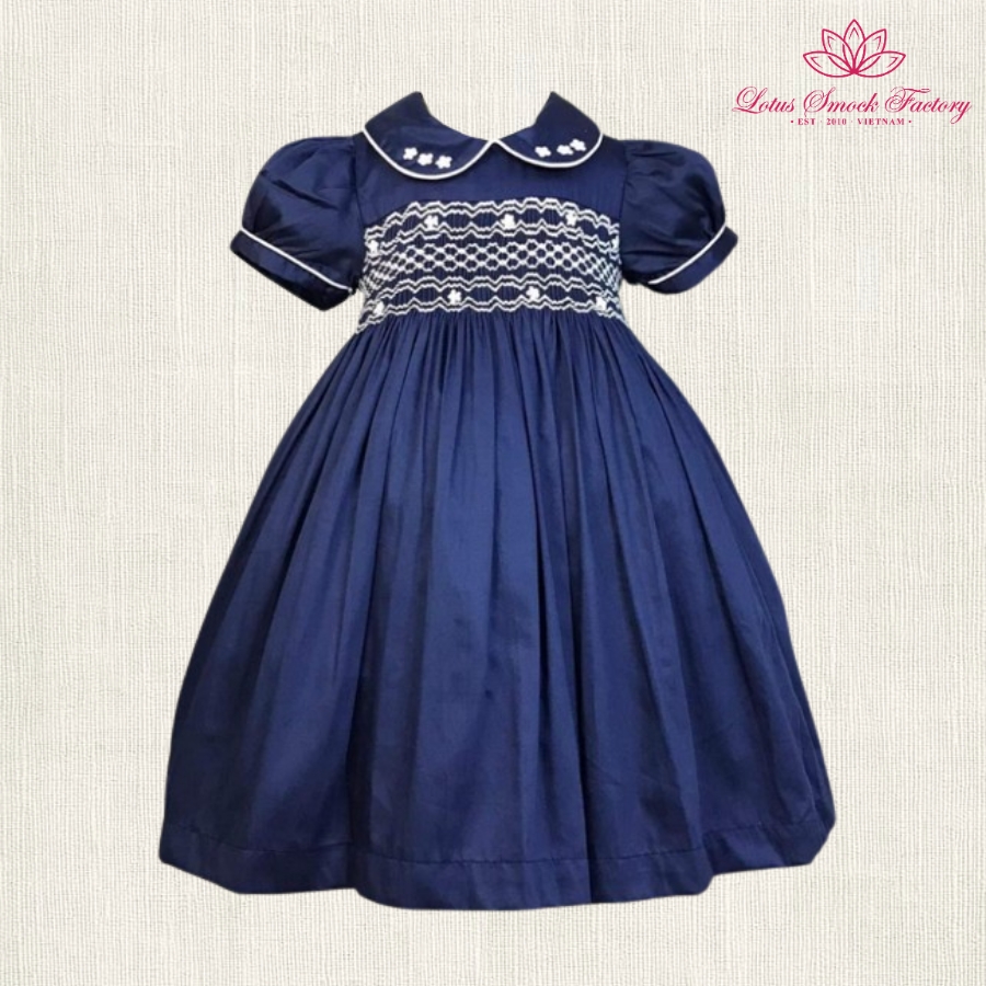 Heirloom Navy Smocked Dress Wholesale Smocked Clothing