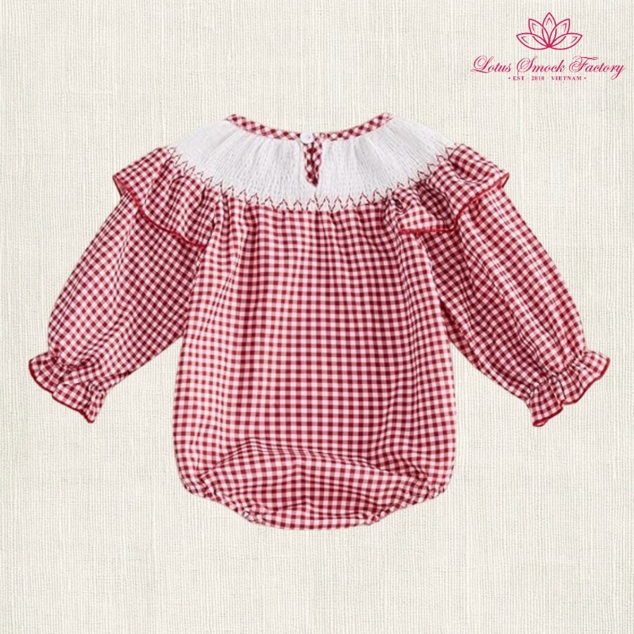 I Love Mom Mother's Day Smocked Bishop Bubble Wholesale Smocked Clothing