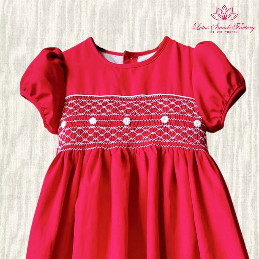 Ruby Cross-Smocked Dress Wholesale Smocked Clothing