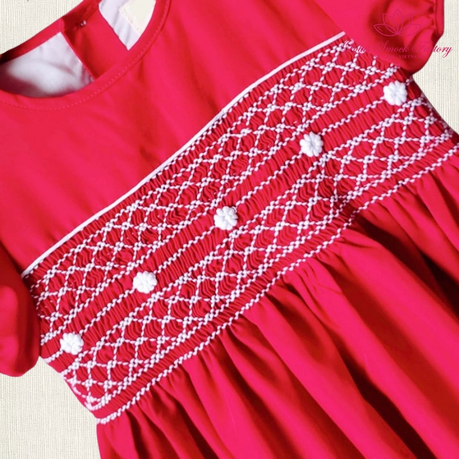 Ruby Cross-Smocked Dress Wholesale Smocked Clothing