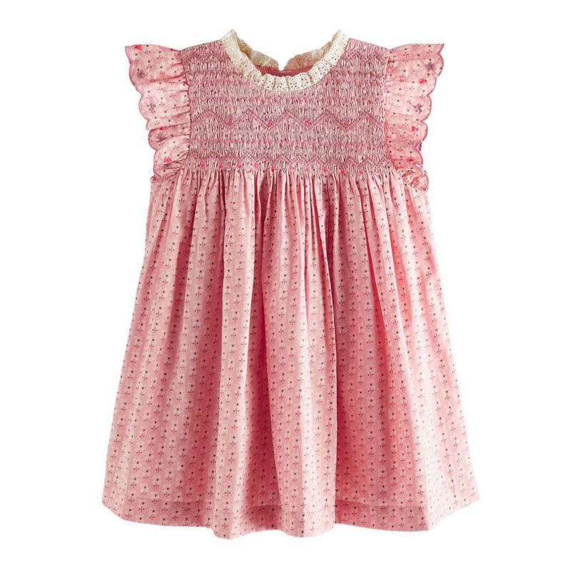 Smocked Valentine Dress 2026 Vintage Pink Dress Wholesale Smocked Clothing