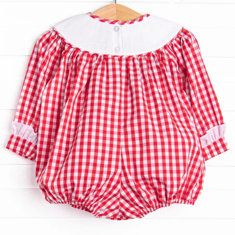 Smocked Valentine Outfit 2025 Long Sleeve Bubble Wholesale Smocked Clothing