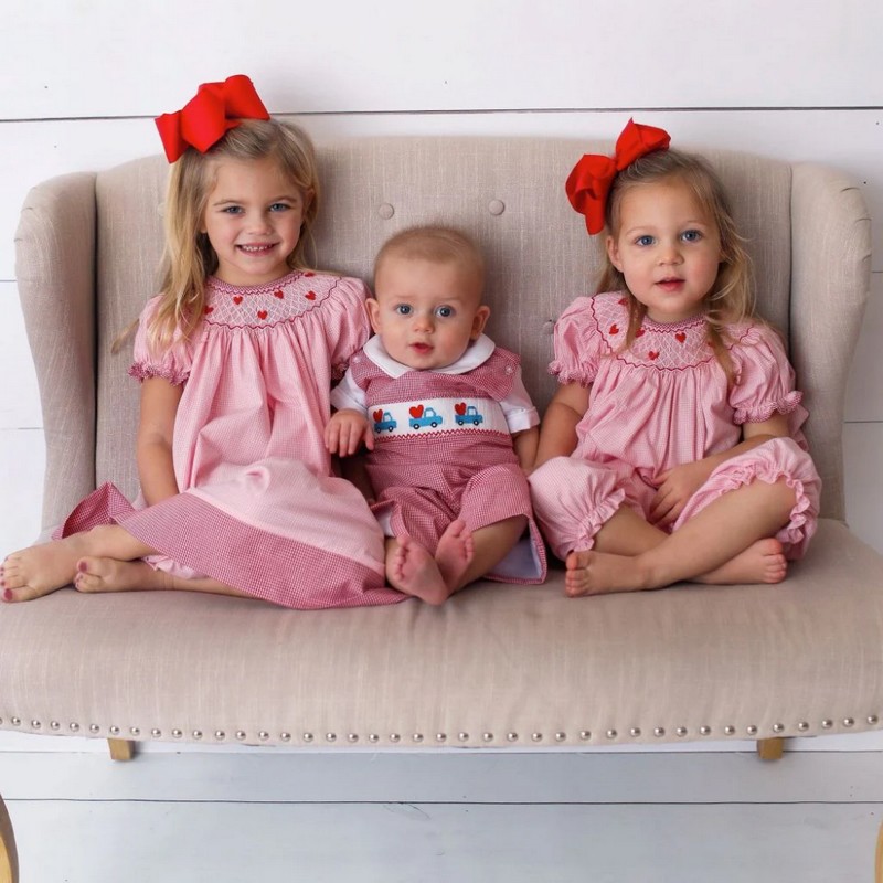 Smocked Valentine Outfit 2026 Red Car Longall Wholesale Smocked Clothing