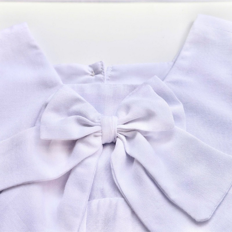 White Bubble with Embroidered Butterflies Wholesale Kid Clothing