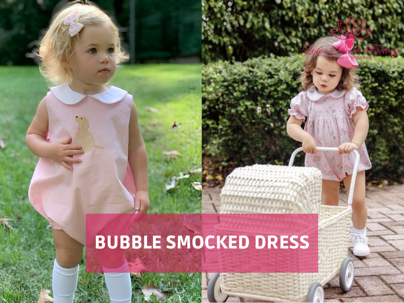 bubble smocked dress