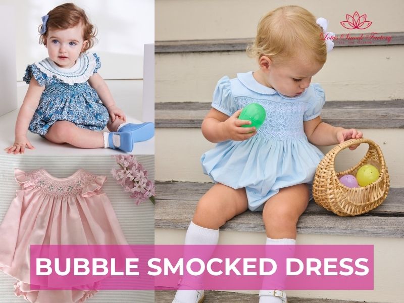 bubble smocked dress
