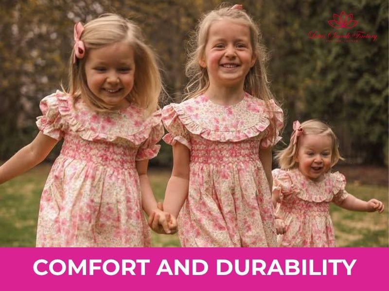 comfort and durability of smocked dress 3T